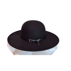 a.n.a Classic Black Hat with Buckle Detail